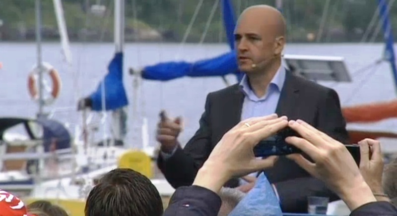 Swedish Prime Minister, Fredrik Reinfeldt who is also teh leader of the Moderate Party