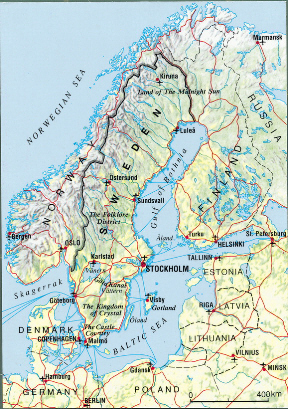 Scandinvian map